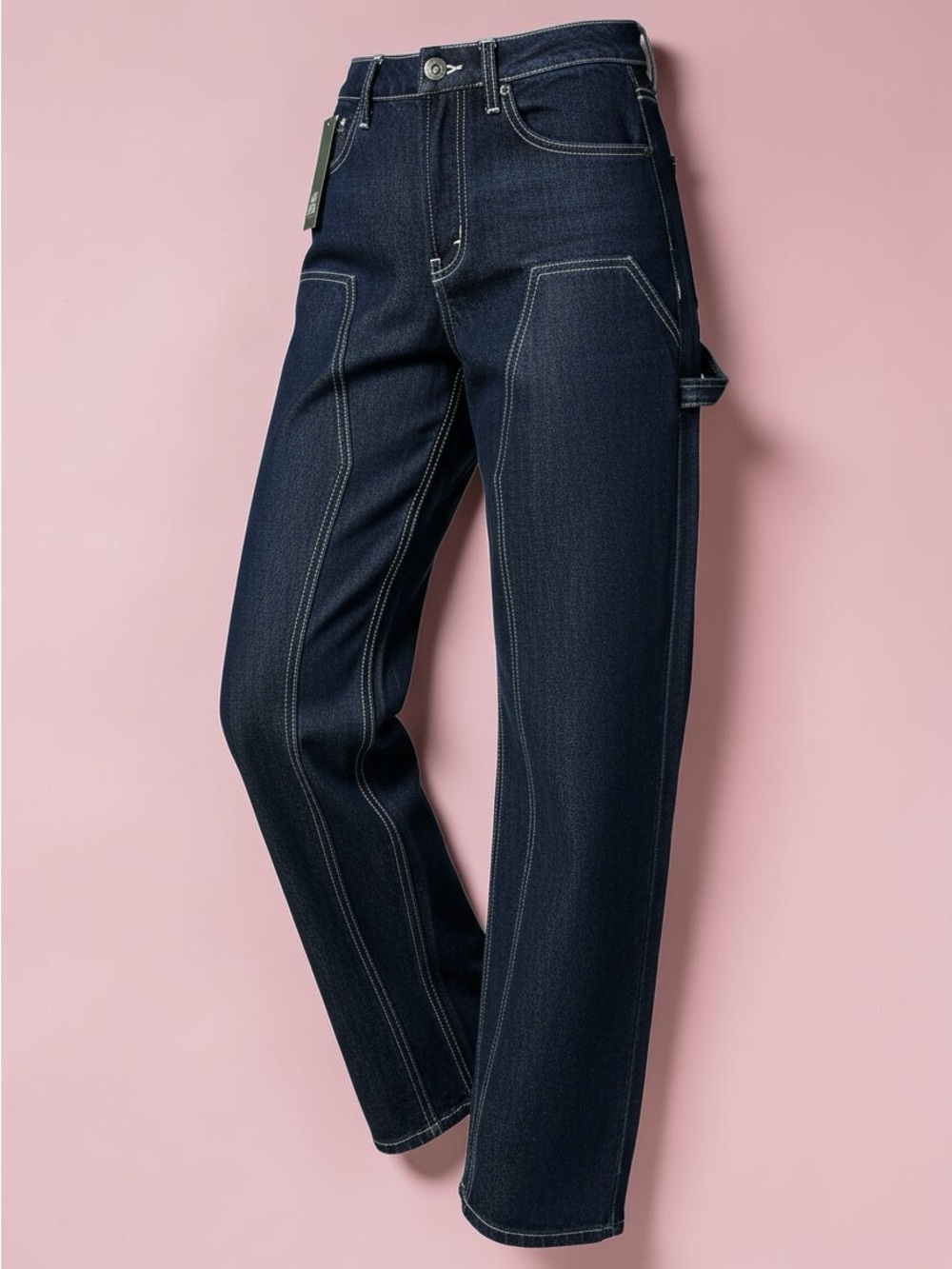 Wild Fable EasyRigid High Rise Straight Carpenter Jeans Dark Wash Blue Size 4x32